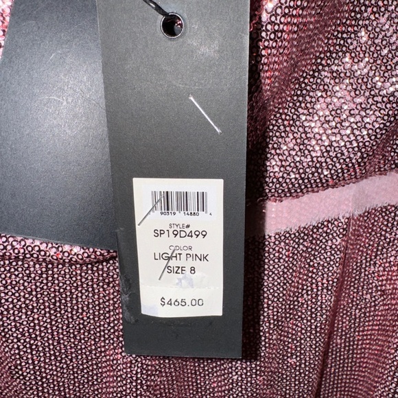Light pink, sequin, long sleeved, low back, never worn - Picture 4 of 6